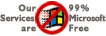 our services are 99% Microsoft free